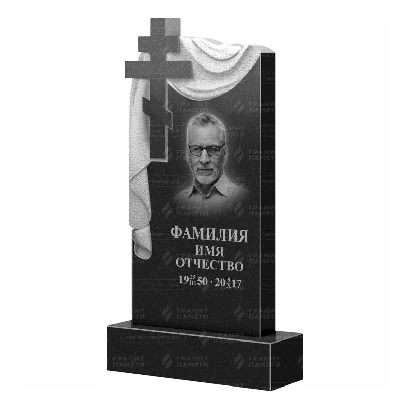 Памятники из гранита с крестом в Новочебоксарске | Гранитный памятник ФГ-085