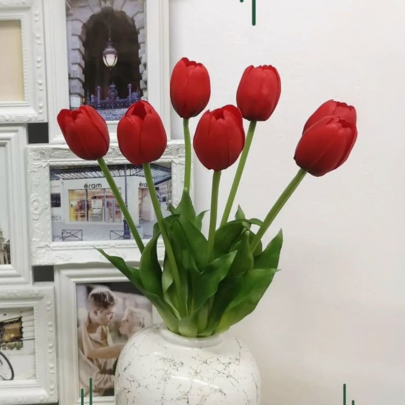 Искусственные цветы в Новочебоксарске | Цветы искусственные «Тюльпаны», красные, букет