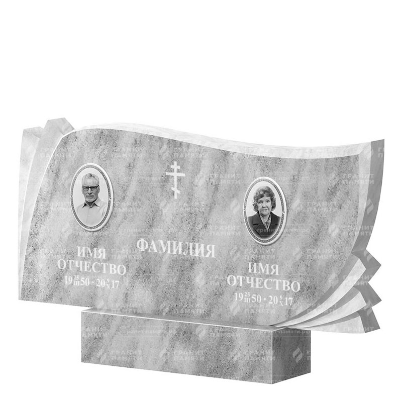 Памятники из мрамора в Новочебоксарске | Двойной мраморный памятник ФМ-265