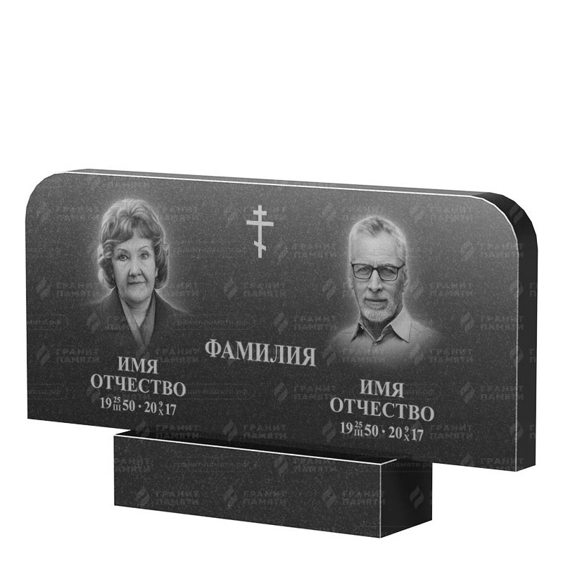 Памятники из гранита двойные в Новочебоксарске | Двойной гранитный памятник ФГ-254