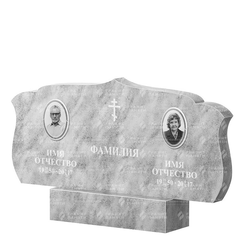 Памятники из мрамора в Новочебоксарске | Двойной мраморный памятник ФМ-130