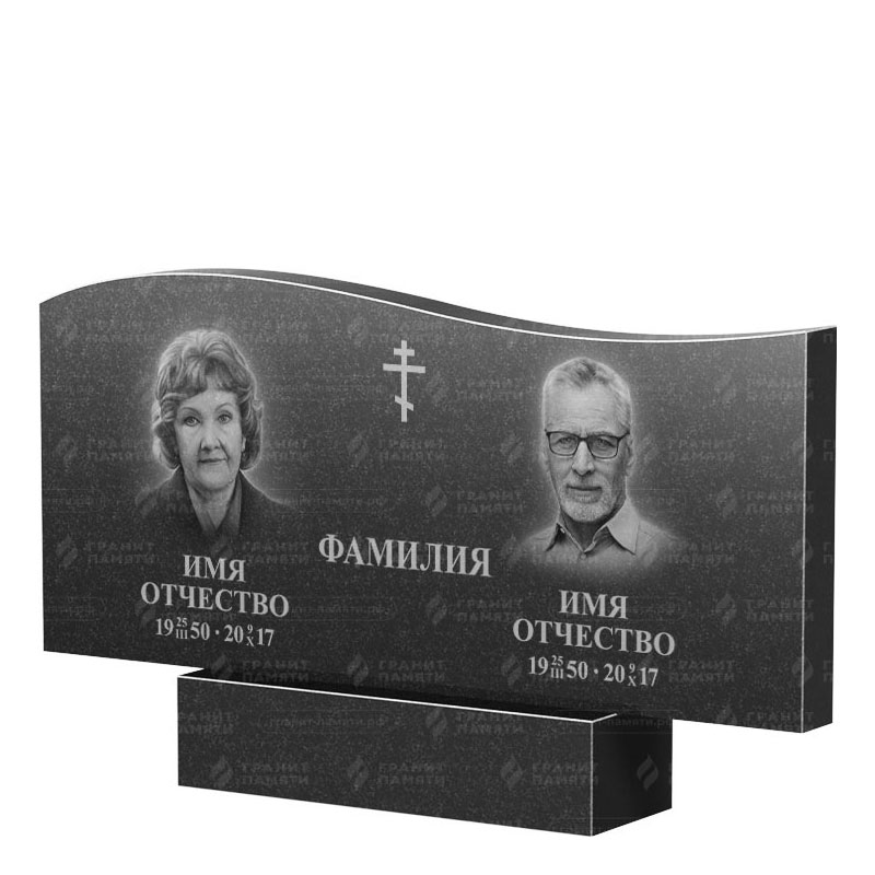 Памятники из гранита двойные в Новочебоксарске | Двойной гранитный памятник ФГ-255