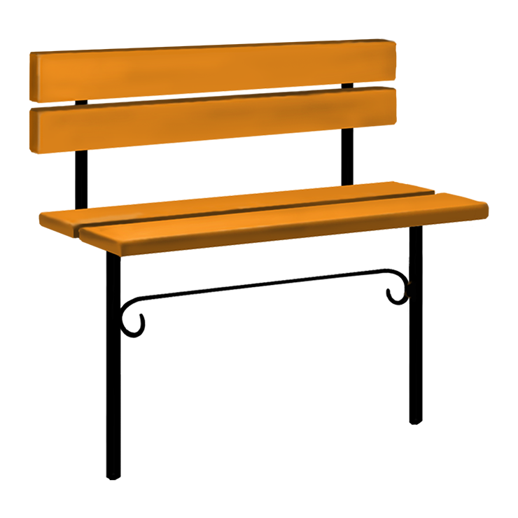 Металлические оградки, столы, скамейки в Новочебоксарске | Скамейка №4 со спинкой