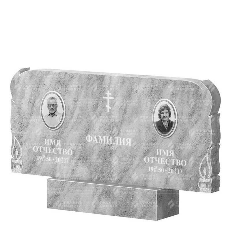 Памятники из мрамора в Новочебоксарске | Двойной мраморный памятник ФМ-133