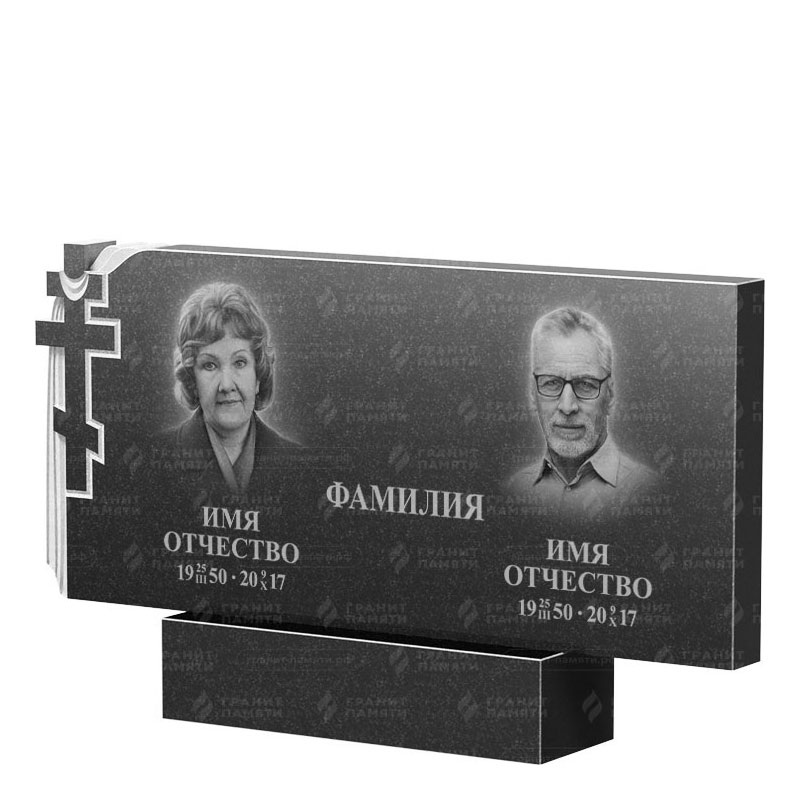 Памятники из гранита двойные в Новочебоксарске | Двойной гранитный памятник ФГ-139