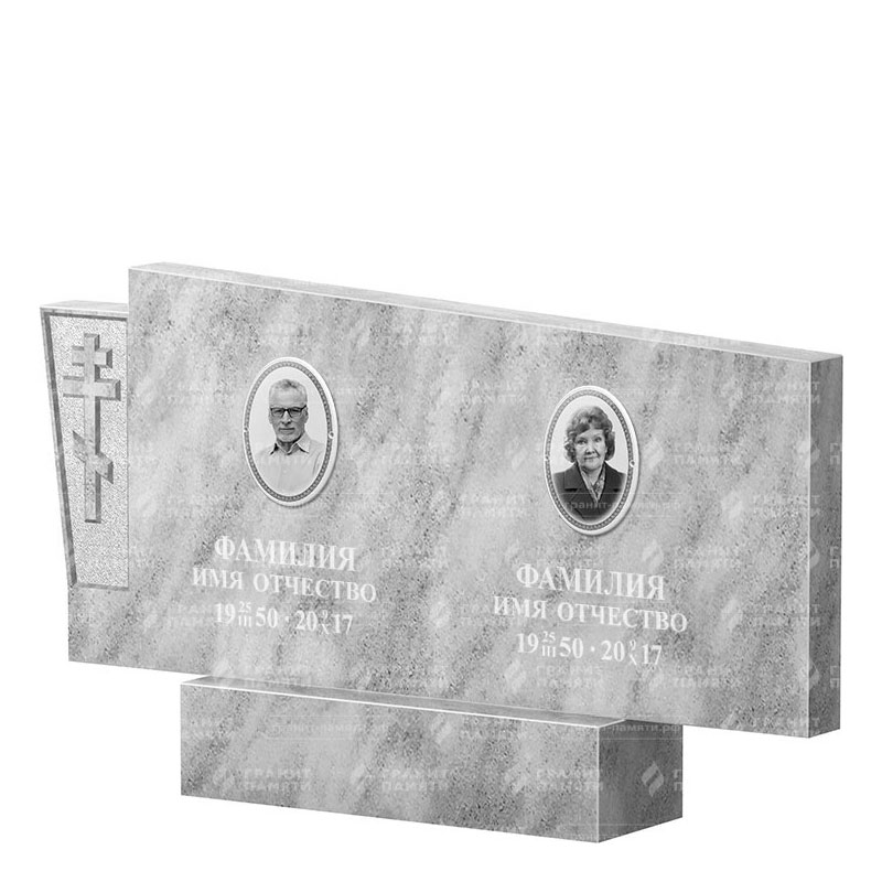Памятники из мрамора в Новочебоксарске | Двойной мраморный памятник ФМ-137