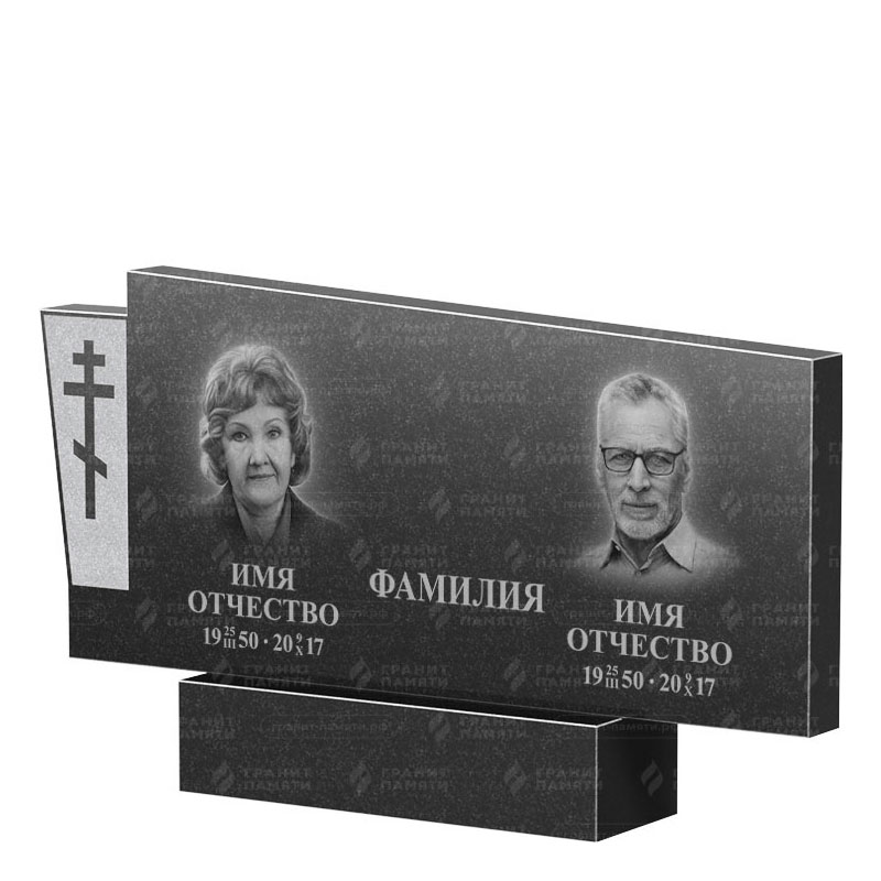 Памятники из гранита двойные в Новочебоксарске | Двойной гранитный памятник ФГ-137