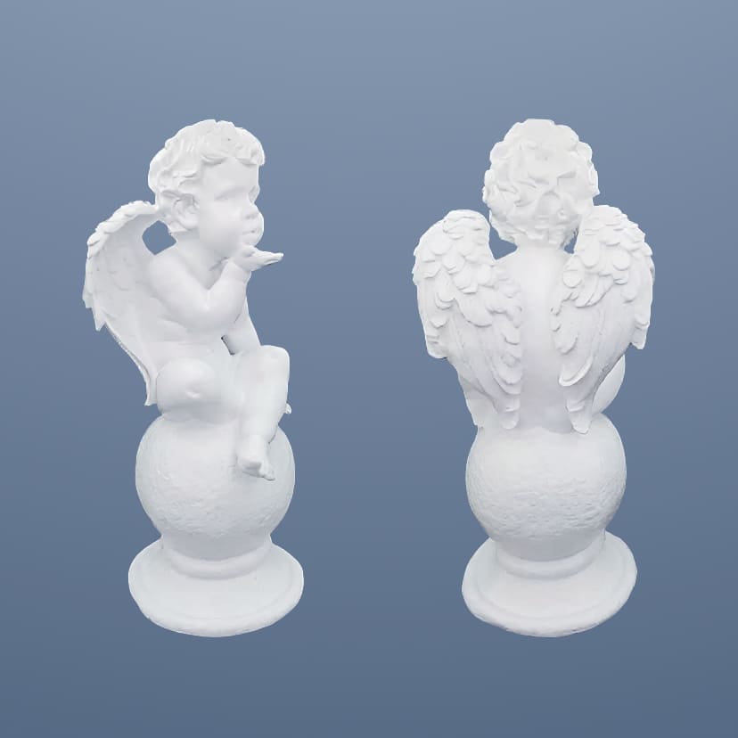 Скульптуры из искусственного мрамора в Новочебоксарске | Скульптура ангел на шаре №2