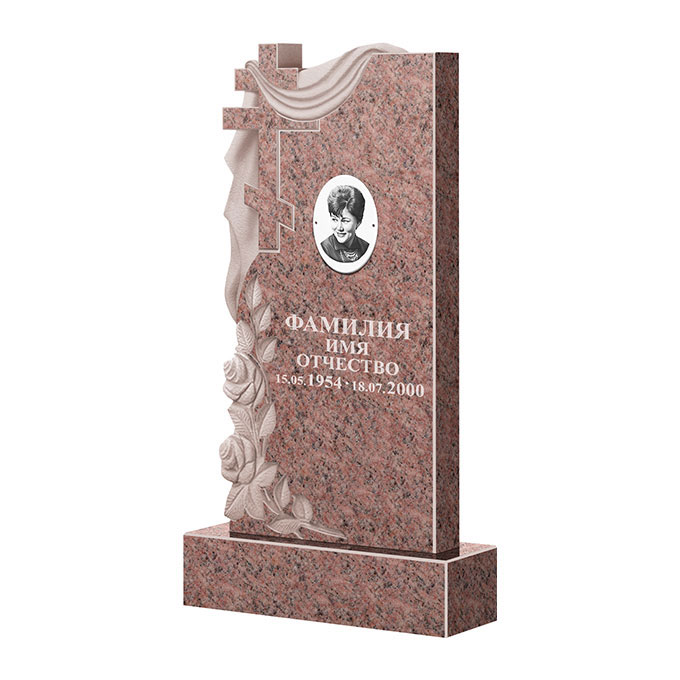 Гранитные памятники в Новочебоксарске | Памятник из гранита Розалия Pink ФГЦ-189