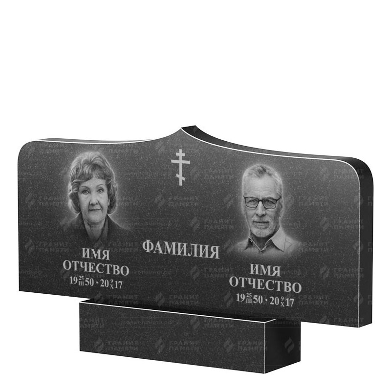 Гранитные памятники в Новочебоксарске | Двойной гранитный памятник ФГ-260