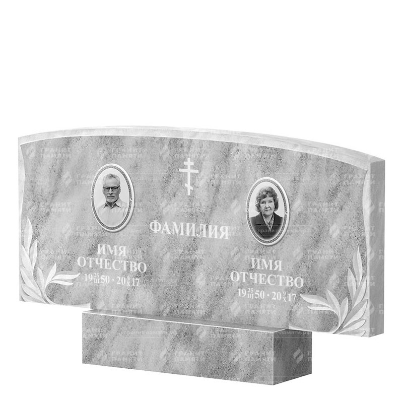 Памятники из мрамора в Новочебоксарске | Двойной мраморный памятник ФМ-135