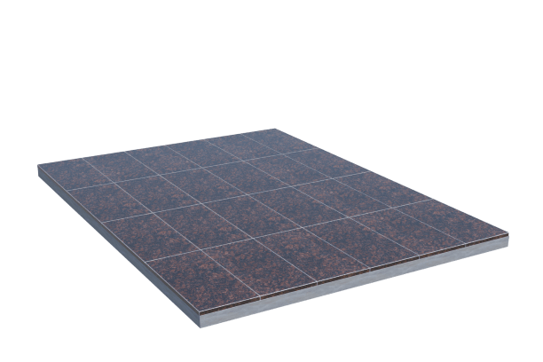 Площадки на могилу в Новочебоксарске | Площадка с облицовкой Дымовским гранитом