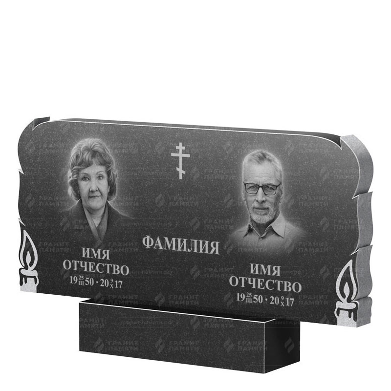 Памятники из гранита двойные в Новочебоксарске | Двойной гранитный памятник ФГ-133