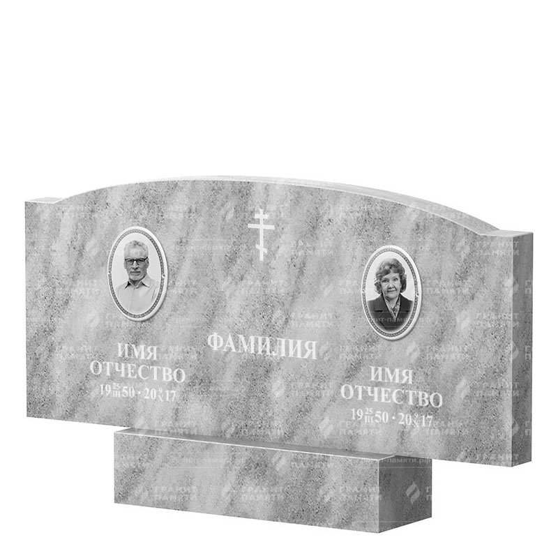 Памятники из мрамора в Новочебоксарске | Двойной мраморный памятник ФМ-257