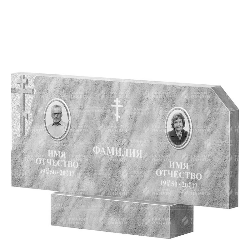 Памятники из мрамора в Новочебоксарске | Двойной мраморный памятник ФМ-134