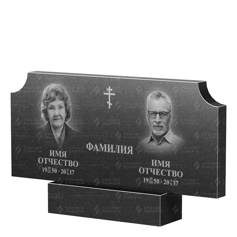 Памятники из гранита двойные в Новочебоксарске | Двойной гранитный памятник ФГ-253