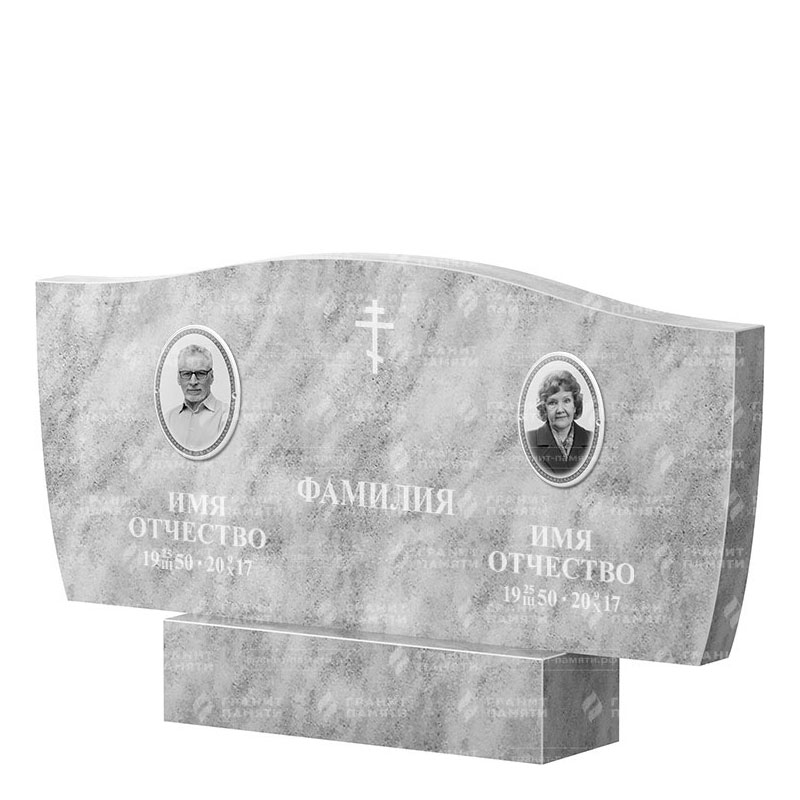 Памятники из мрамора в Новочебоксарске | Двойной мраморный памятник ФМ-258