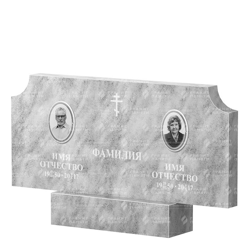 Памятники из мрамора в Новочебоксарске | Двойной мраморный памятник ФМ-253