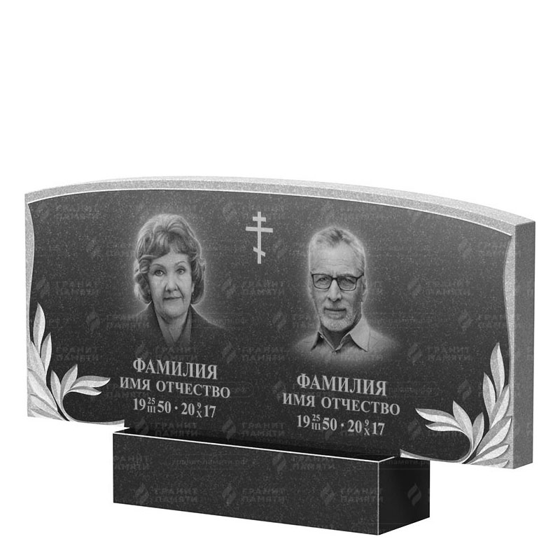 Памятники из гранита двойные в Новочебоксарске | Двойной гранитный памятник ФГ-135