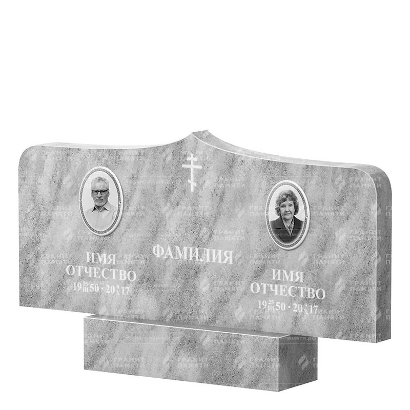Памятники из мрамора в Новочебоксарске | Двойной мраморный памятник ФМ-260