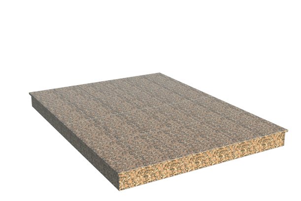 Площадки на могилу в Новочебоксарске | Площадка с вертикальной (15 см) облицовкой Южно-султаевским гранитом