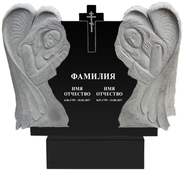 Памятники с ангелом на могилу в Новочебоксарске | Гранитный памятник Ангел №1
