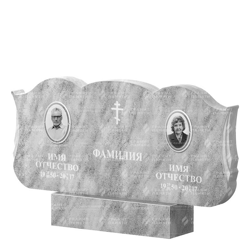 Памятники из мрамора в Новочебоксарске | Двойной мраморный памятник ФМ-261