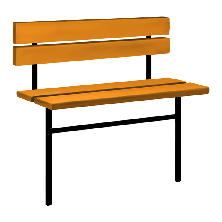 Металлические оградки, столы, скамейки в Новочебоксарске | Скамейка №3 со спинкой