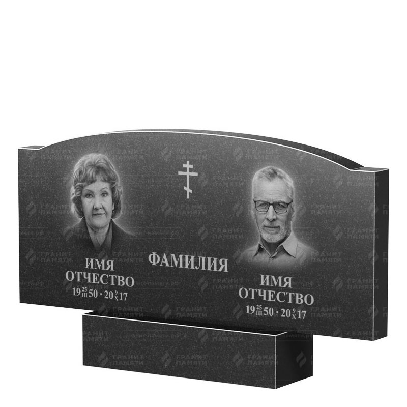 Гранитные памятники в Новочебоксарске | Двойной гранитный памятник ФГ-257