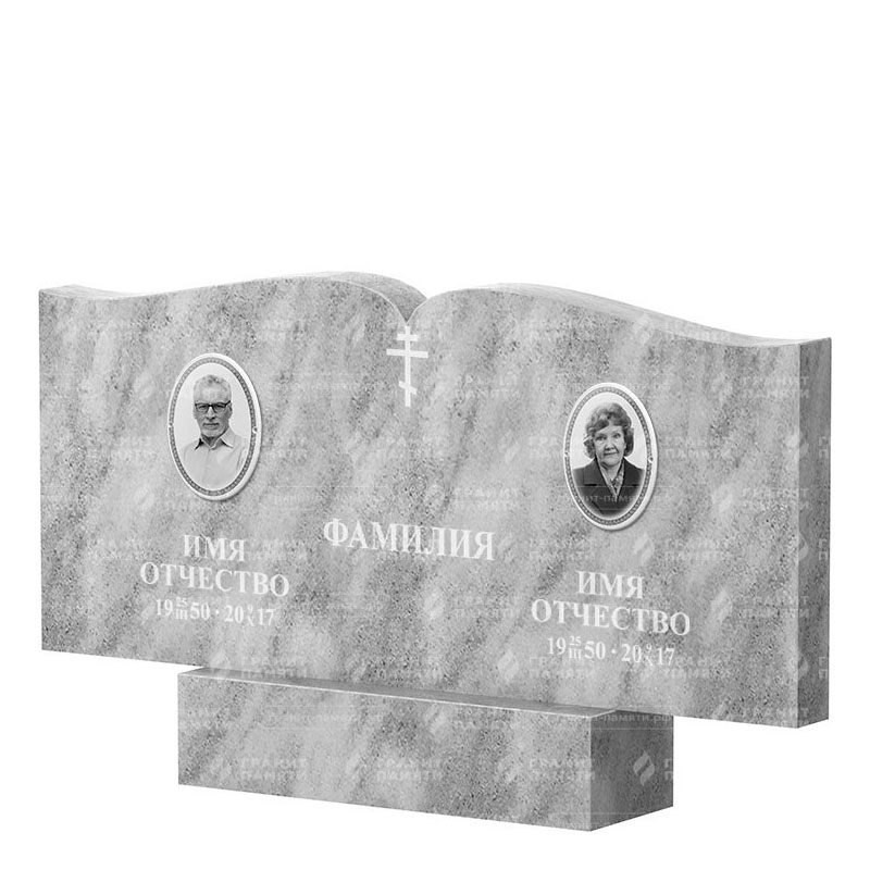 Памятники из мрамора в Новочебоксарске | Двойной мраморный памятник ФМ-259