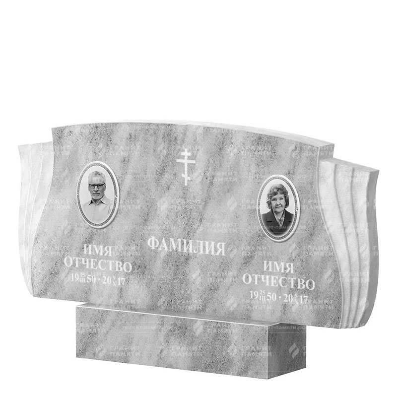 Памятники из мрамора в Новочебоксарске | Двойной мраморный памятник ФМ-264