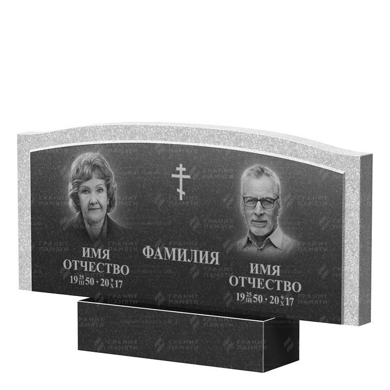 Памятники из гранита двойные в Новочебоксарске | Двойной гранитный памятник ФГ-131