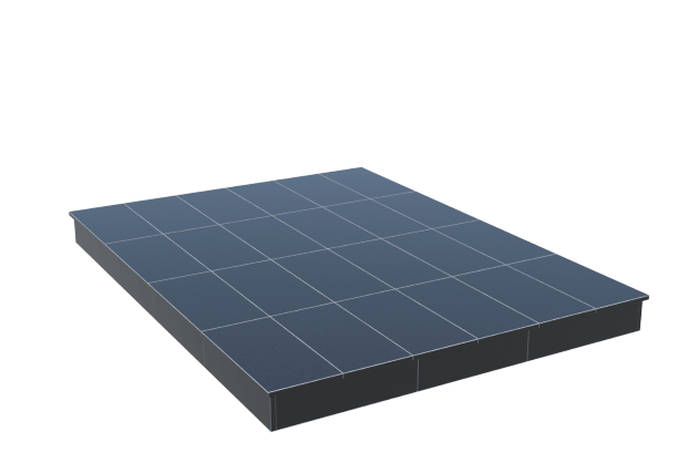 Площадки на могилу в Новочебоксарске | Площадка с вертикальной (15 см) облицовкой гранитом Габбро