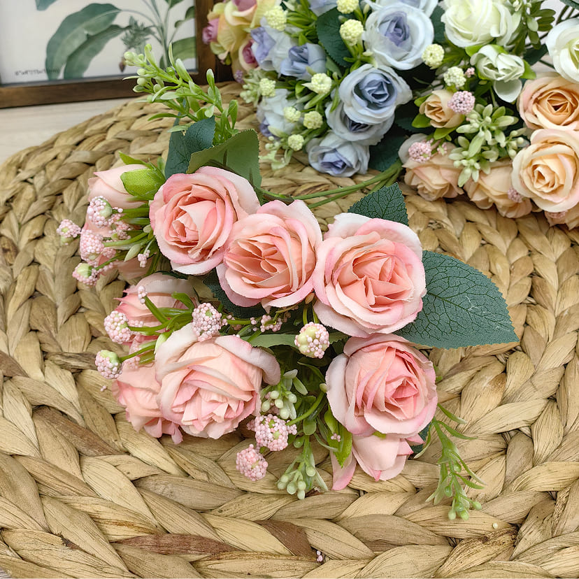 Искусственные цветы в Новочебоксарске | Цветы искусственные «Розы», нежно-розовые, букет