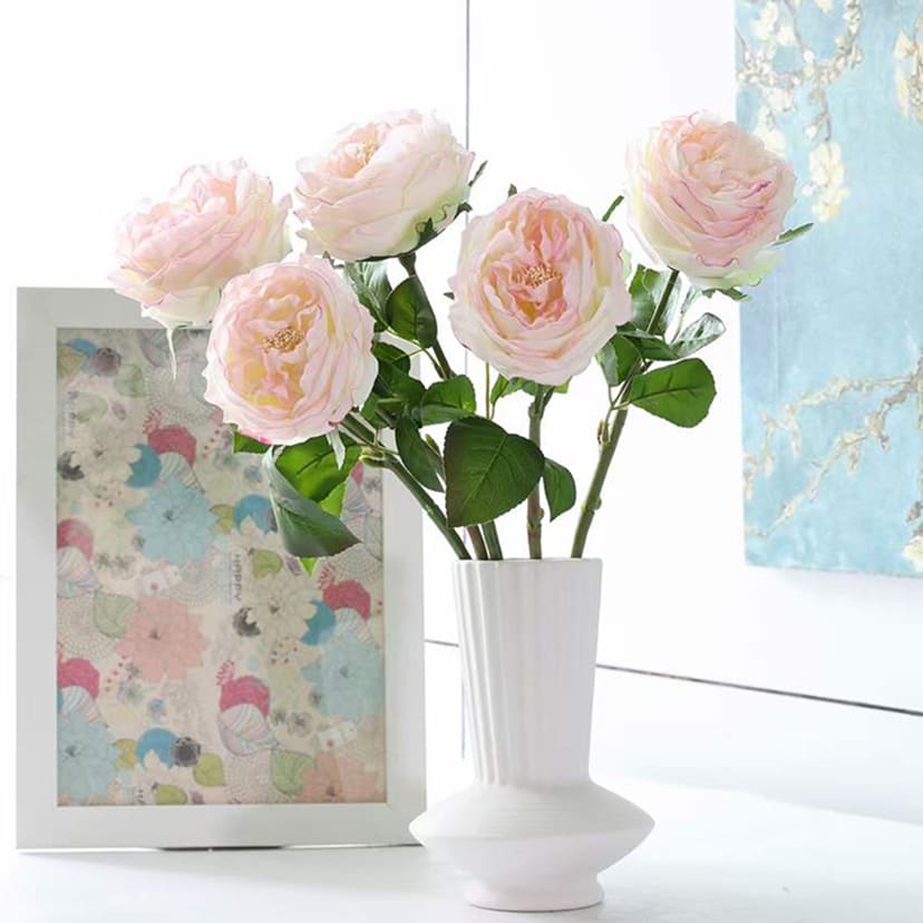 Искусственные цветы в Новочебоксарске | Цветок искусственный «Роза пионовидная», молочно-розовая, одиночный