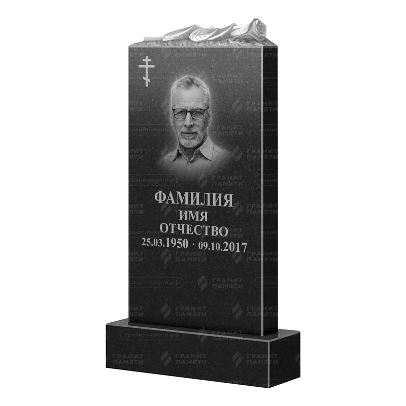 Памятники из гранита с цветами в Новочебоксарске | Гранитный памятник ФГ-105