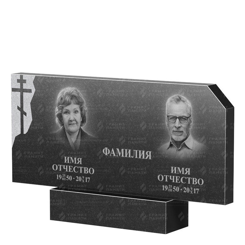 Памятники из гранита двойные в Новочебоксарске | Двойной гранитный памятник ФГ-134