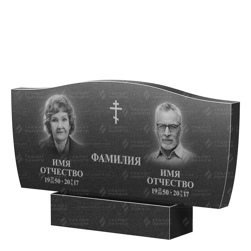 Памятники из гранита двойные в Новочебоксарске | Двойной гранитный памятник ФГ-258