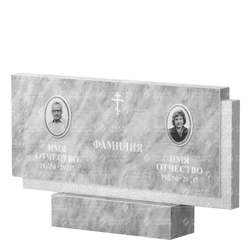 Памятники из мрамора в Новочебоксарске | Двойной мраморный памятник ФМ-132