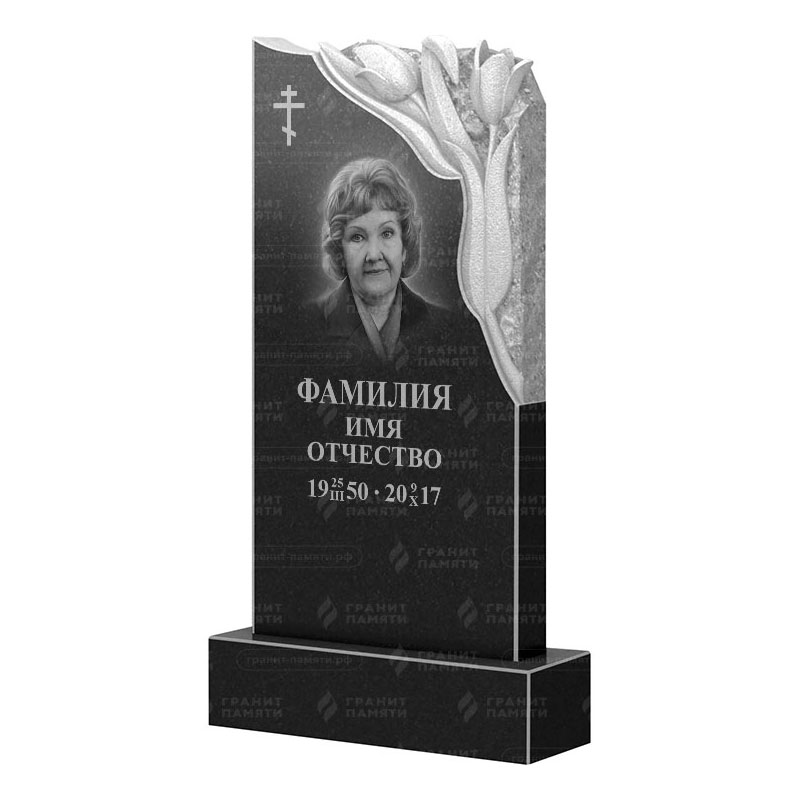 Памятники из гранита с цветами в Новочебоксарске | Гранитный памятник ФГ-113