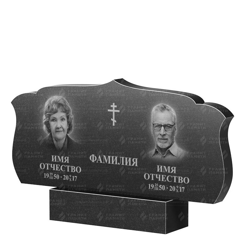 Памятники из гранита двойные в Новочебоксарске | Двойной гранитный памятник ФГ-130
